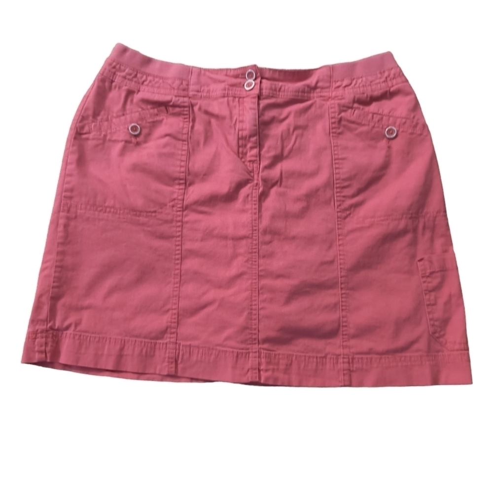 Karen Scott Petite Salmon Colored Cargo Skort Size 14P